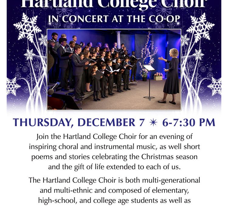 Hartland College Choir in concert at the Co-op