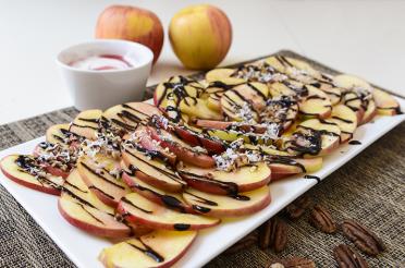 Chocolate-Raspberry Apple Slices