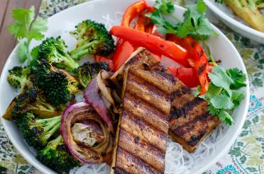 Smoky Grilled Tofu and Broccoli