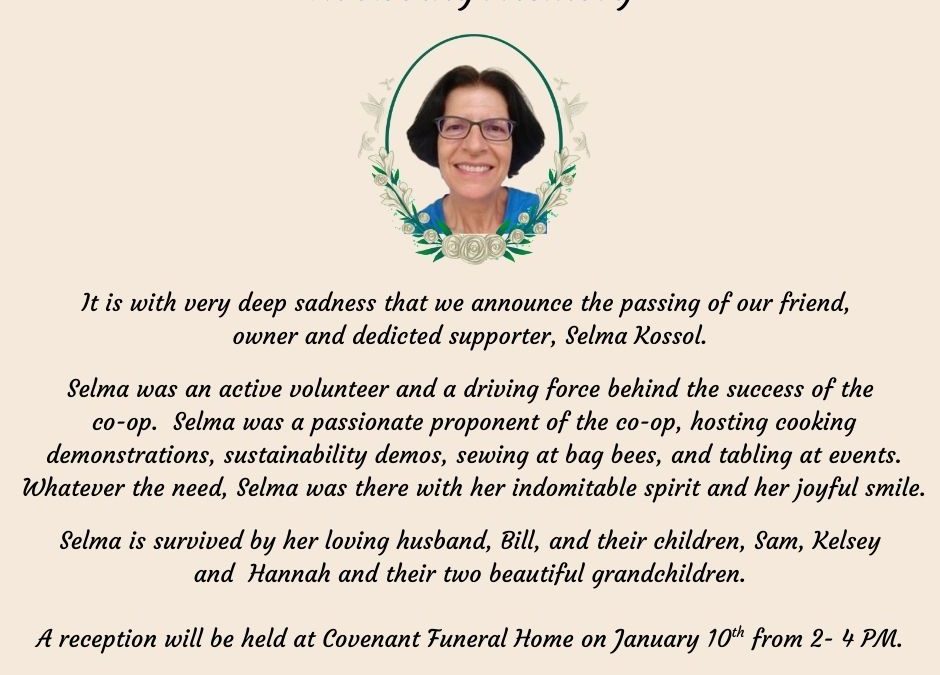 In Loving Memory of Selma Kossol